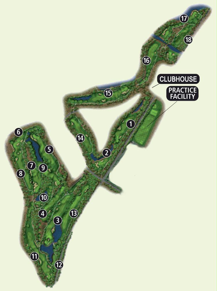 Nicklaus North Course Map Nicklaus North Course Map